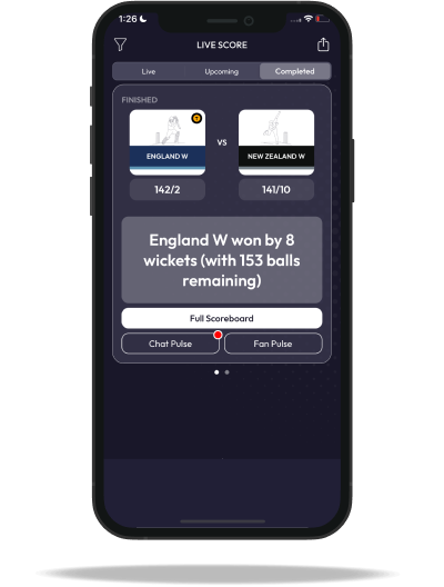 Cricket Pulse Live App Screen