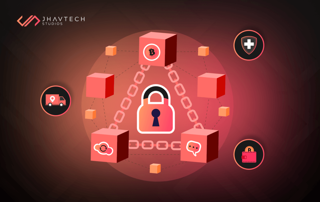 A smartphone displaying a blockchain-secured mobile transaction.