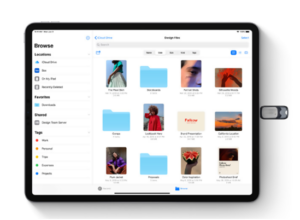 Files app with external storage